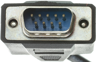 DE-9P male connector